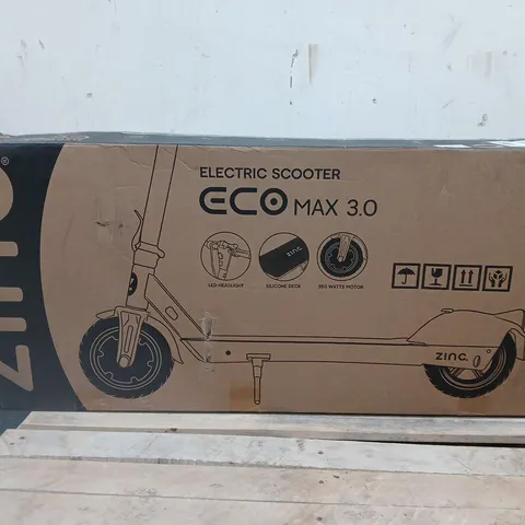 BOXED ZINC ECO MAX 3.0 ELECTRIC SCOOTER - COLLECTION ONLY 