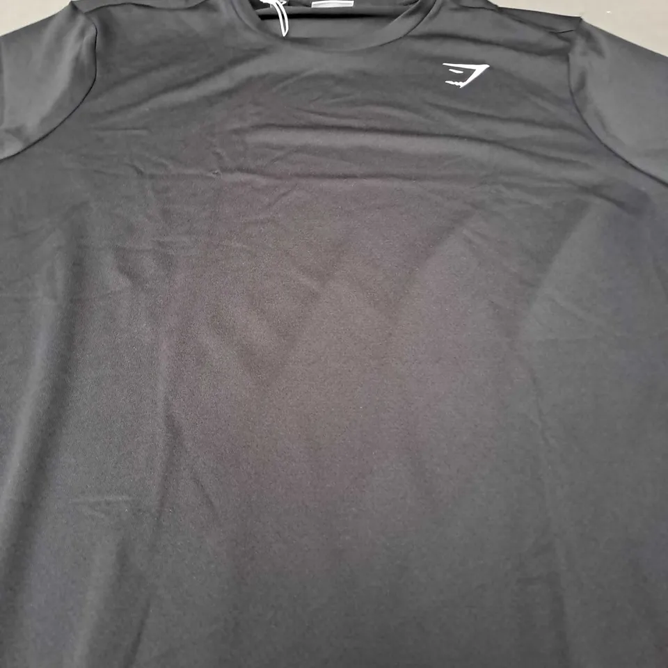 GYMSHARK ARRIVAL T-SHIRT IN BLACK - XL