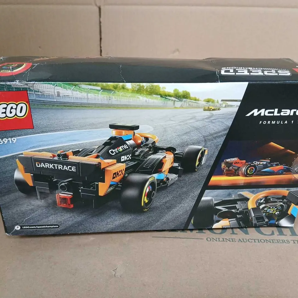 BOXED LEGO SPEED CHAMPION 2023 MCLAREN F1 RACE CAR - 76919