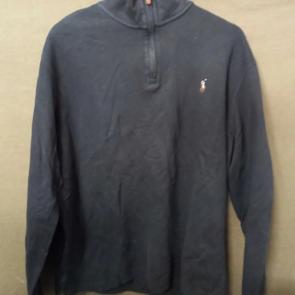 POLO RALPH LAUREN ESTATE RIB TURTLENECK EMBROIDED LOGO JUMPER - LARGE