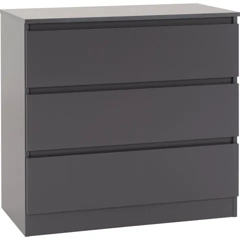 Boxed Seconique Malvern 3 Drawer Chest Black