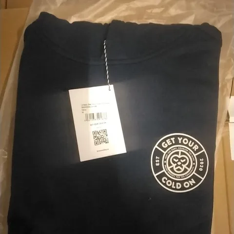BOX OF MIXED ASSORTMENT OF BRAND NEW BRASS MONKEY CLOTHING ITEMS INCLUDING - HOODIES - SIZES M - APPROXIMATELY X14 ITEMS