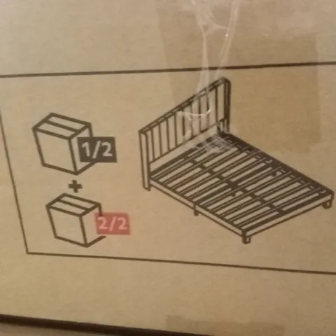BOXED YAHEETECH 5FT KING SIZE BEDFRAME - DARK GREY (2 BOXES)