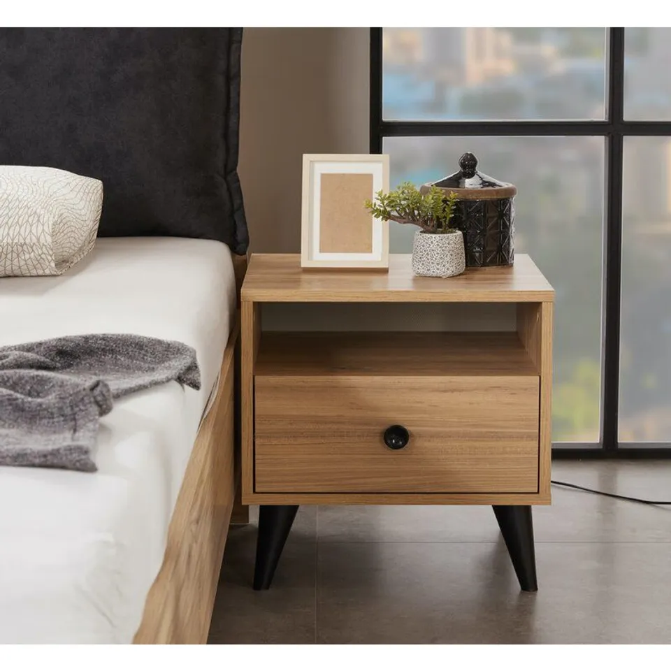 BOXED AMADITAL 1 DRAWER BEDSIDE TABLE