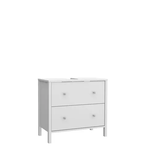 BOXED YBARRA 64cm SINGLE BATHROOM VANITY BASE ONLY IN WHITE (1 BOX)