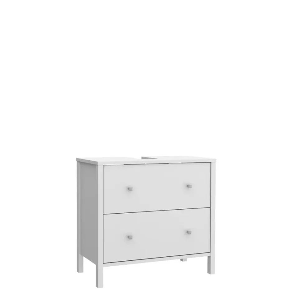 BOXED YBARRA 64cm SINGLE BATHROOM VANITY BASE ONLY IN WHITE (1 BOX)