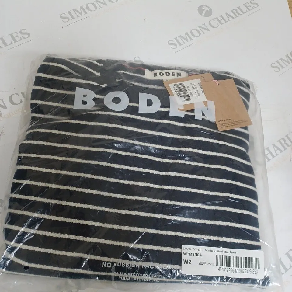 BODEN MARIA KNITTED MIDI DRESS SIZE 12R