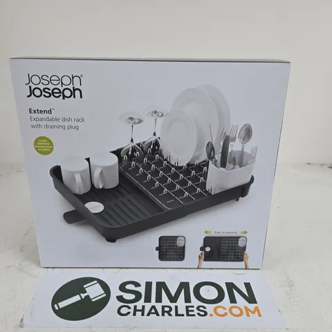 JOSEPH JOSEPH EXTEND EXPANDABLE DISH RACK WITH DRAINING PLUG