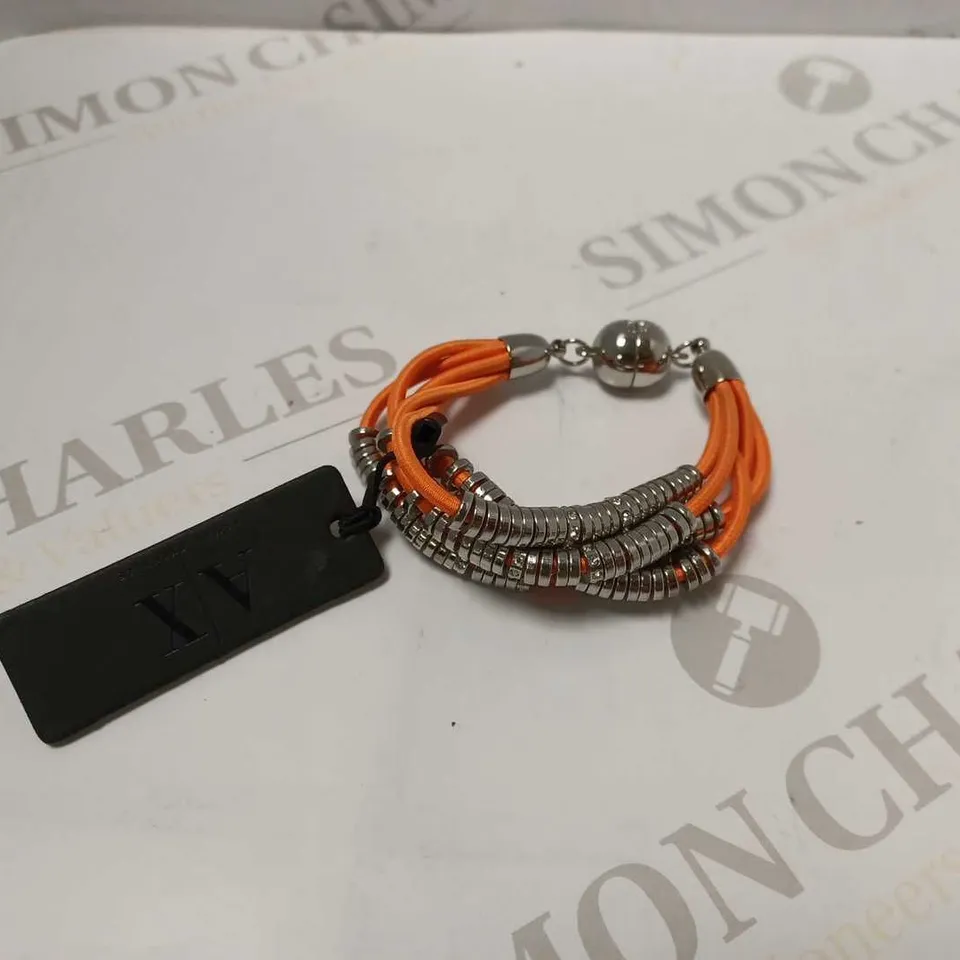 ARMANI EXCHANGE ORANGE MUPTIPLE BAND BRACELET