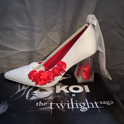 BRAND NEW BOXED KOI X THE TWILIGHT SAGA BELLA'S NIGHTMARE ROSE HEELS - PEARL SIZE 6