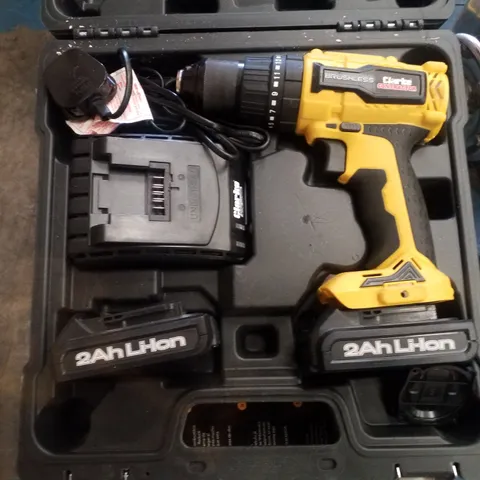 CLARKE CON18LIC 18V BRUSHLESS COMBI DRILL/DRIVER & HAMMER DRILL WITH 2 X 2AH BATTERIES