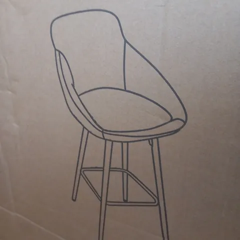 DAHLIA BAR STOOL PINK & BLACK