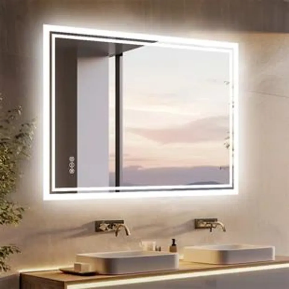 BOXED IVY BRONX BACKLIT LED BATHROOM VANITY MIRROR ANTI-FOG (1 BOX)