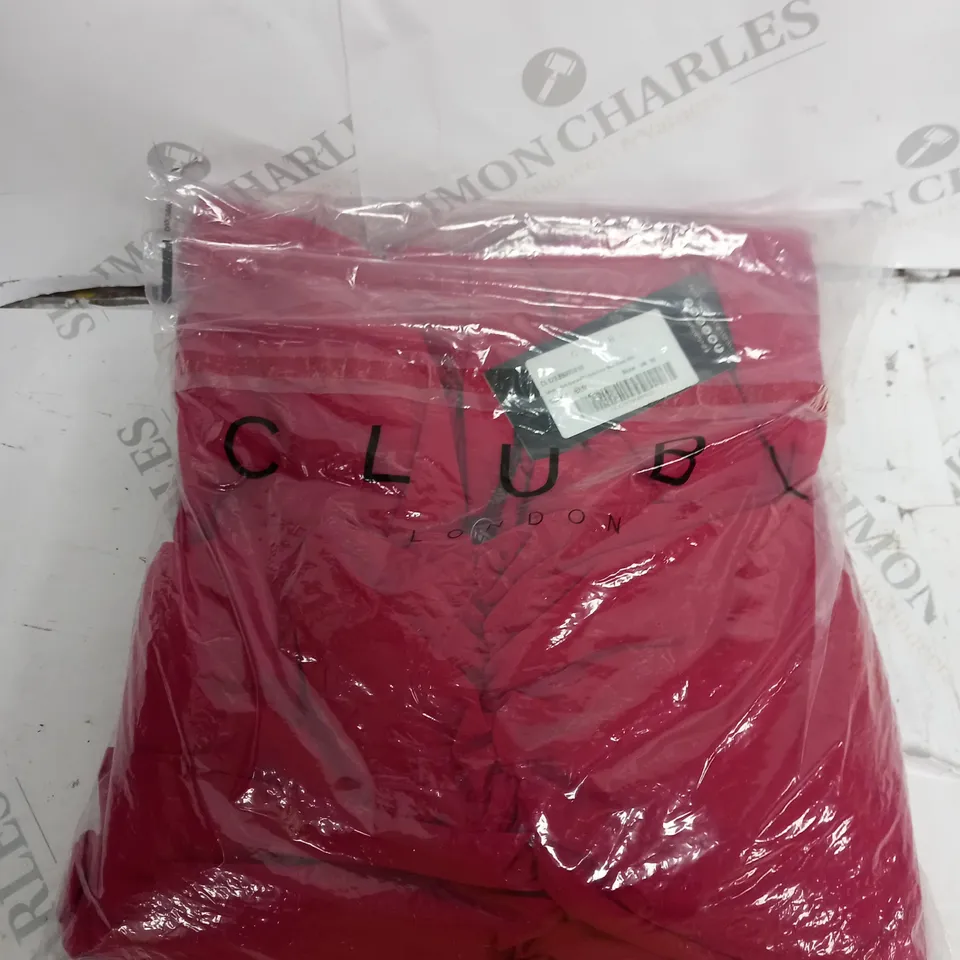 RED ONE RUCHED FISHTAIL MAXI DRESS - SIZE 10 