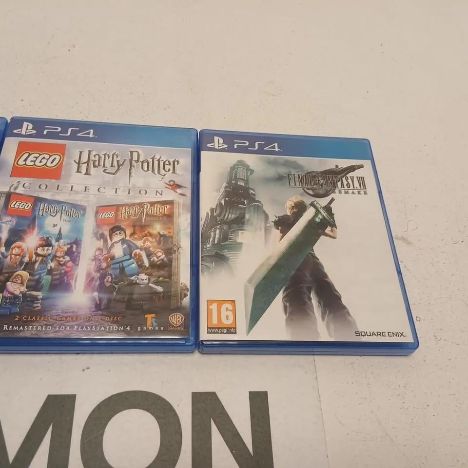 FOUR ASSORTED PLAYSTATION 4 GAMES TO INCLUDE –DARK SOULS III, THE WITCHER 3: WILD HUNT & LEGO HARRY POTTER COLLECTION