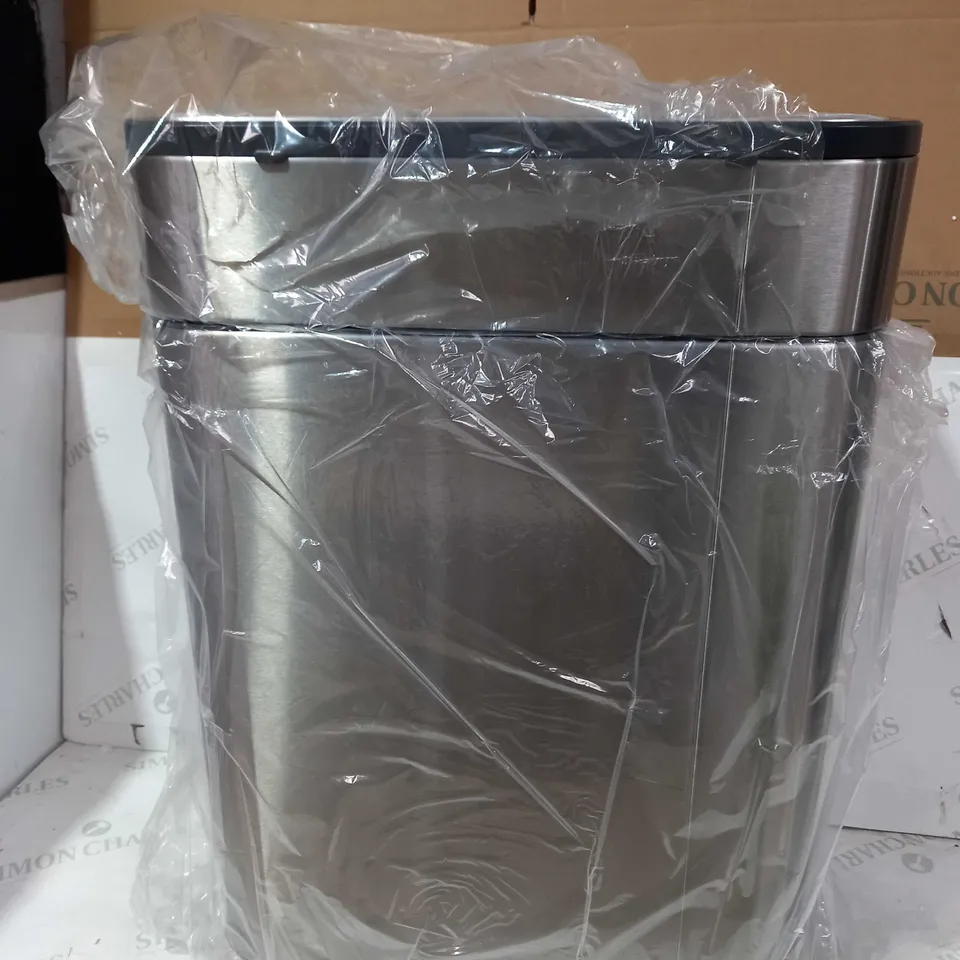 DESIGNER STAINLESS STEEL BIN WITH LID