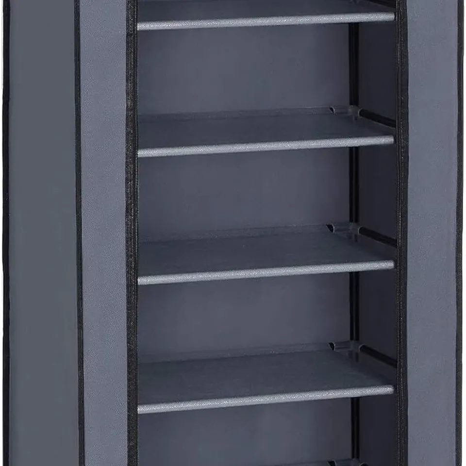 BOXED SONGMICS 7 TIER FABRIC SHOE RACK STORAGE CABINET