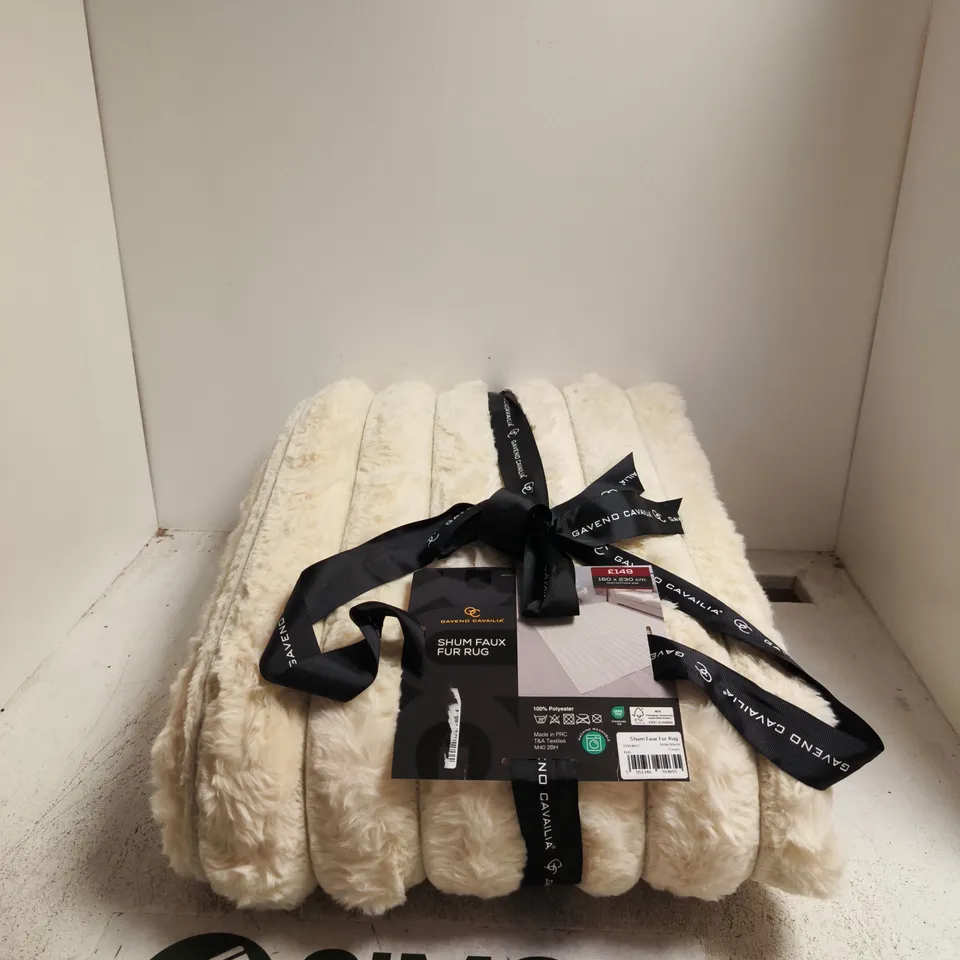GAVENO CAVAILIA SHUM FAUX FUR RUG 160 X 230CM APPROX
