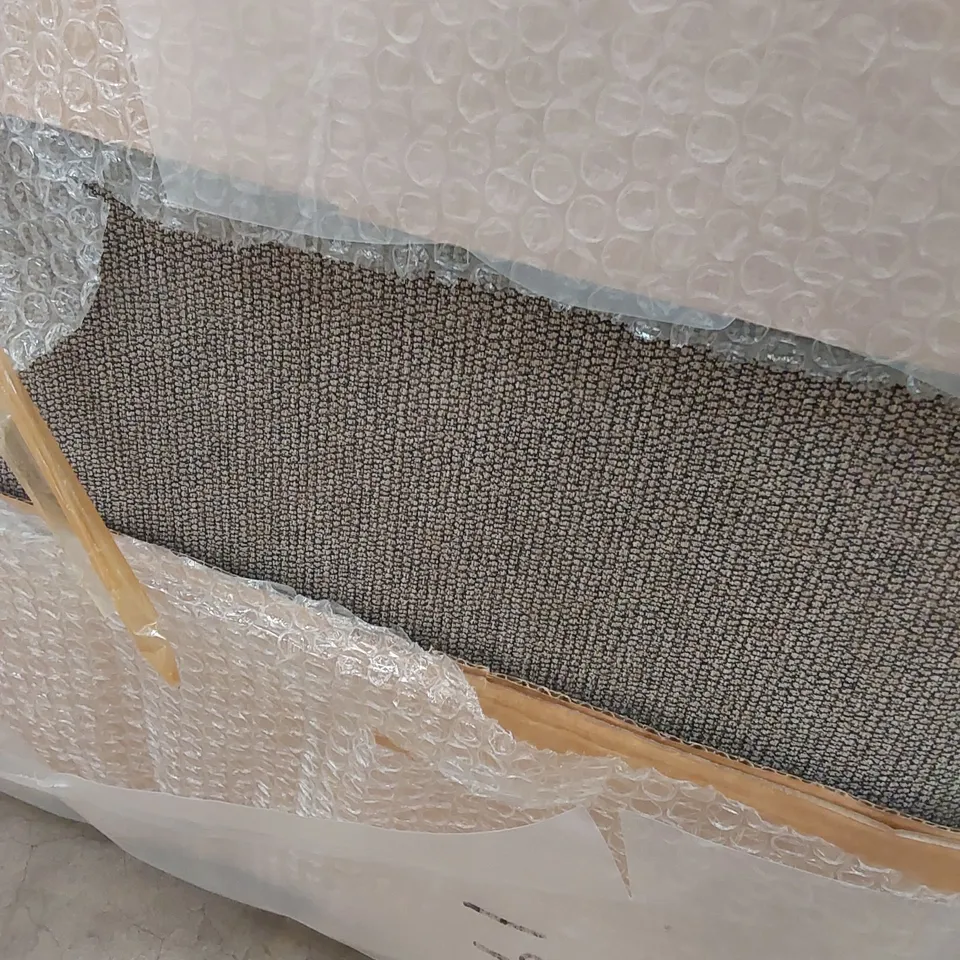 BAGGED DESIGNER 180cm SUPERKING FABRIC UPHOLSTERED SONET NUTMEG HEADBOARD 