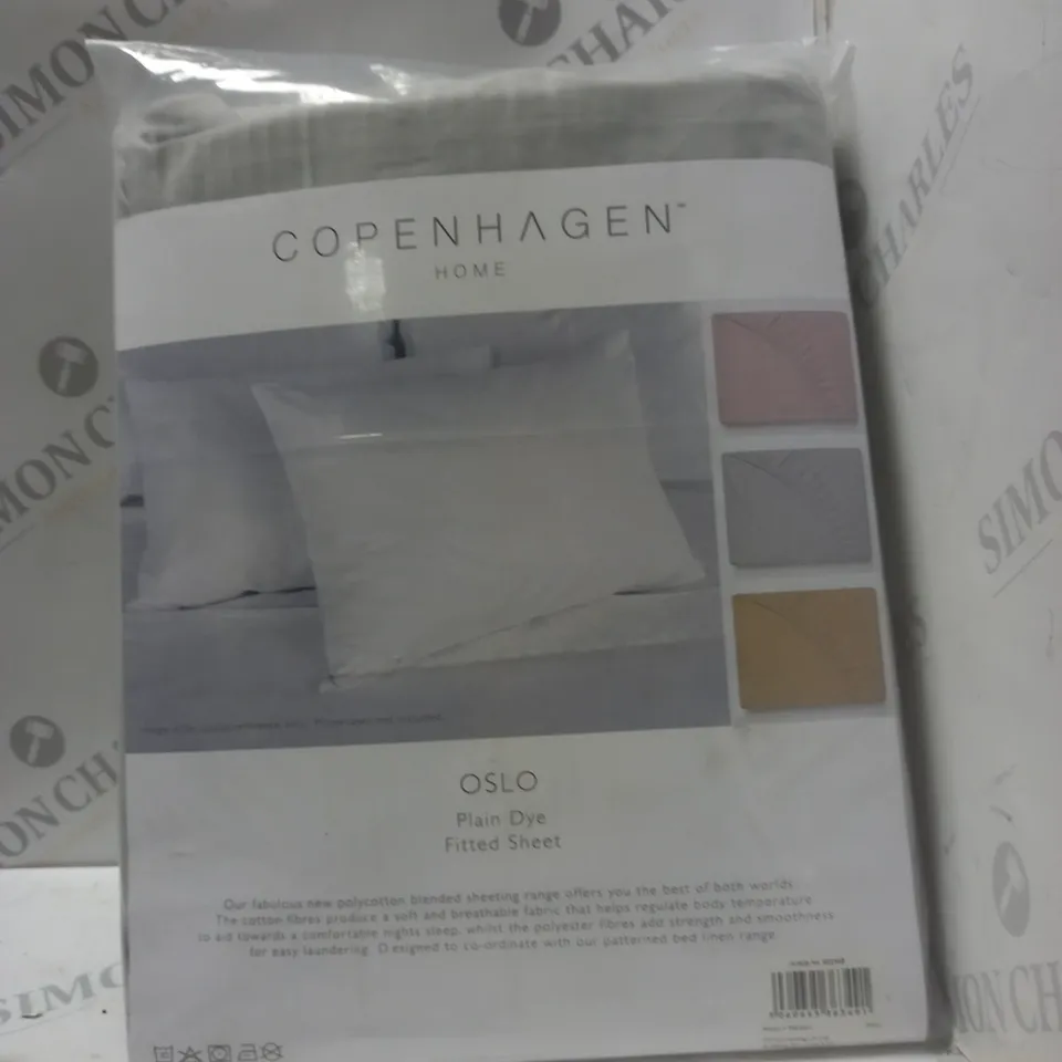 COPENHAGEN HOME OSLO PLAIN DYE FITTED SHEET 