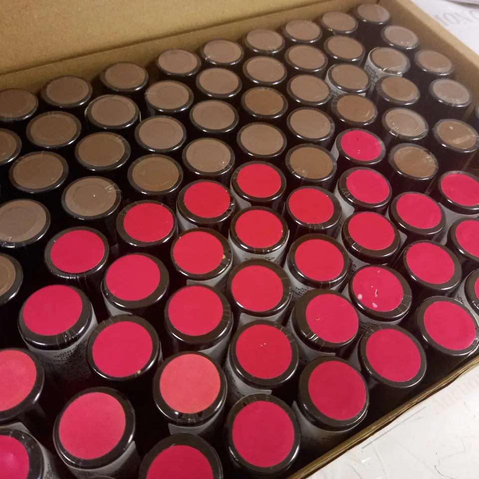 BOX OF APPROX 100 ASSORTED ALESSANDRO STRIPLAC PEEL-OFF UV LED NAIL POLISH #CHERRY CHERRY LADY #NUDE PARISIENNE