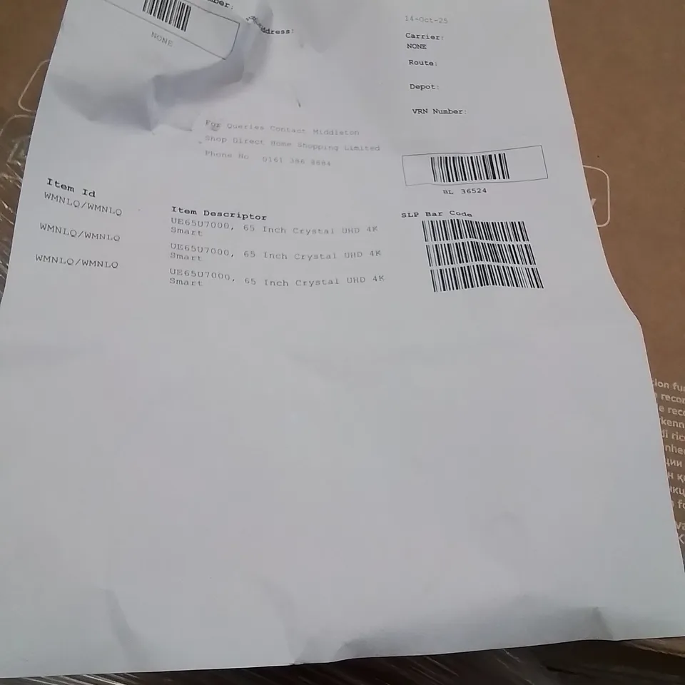 PALLET CONTAINING APPROXIMATELY 10 DAMAGED TVS