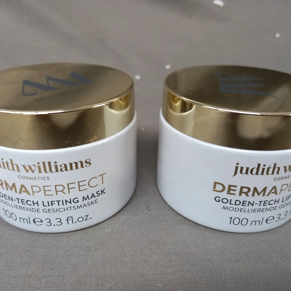 BOXED SET OF 2 JUDITH WILLIAMS DERMA PERFECT GOLDEN-TECH LIFTING MASK