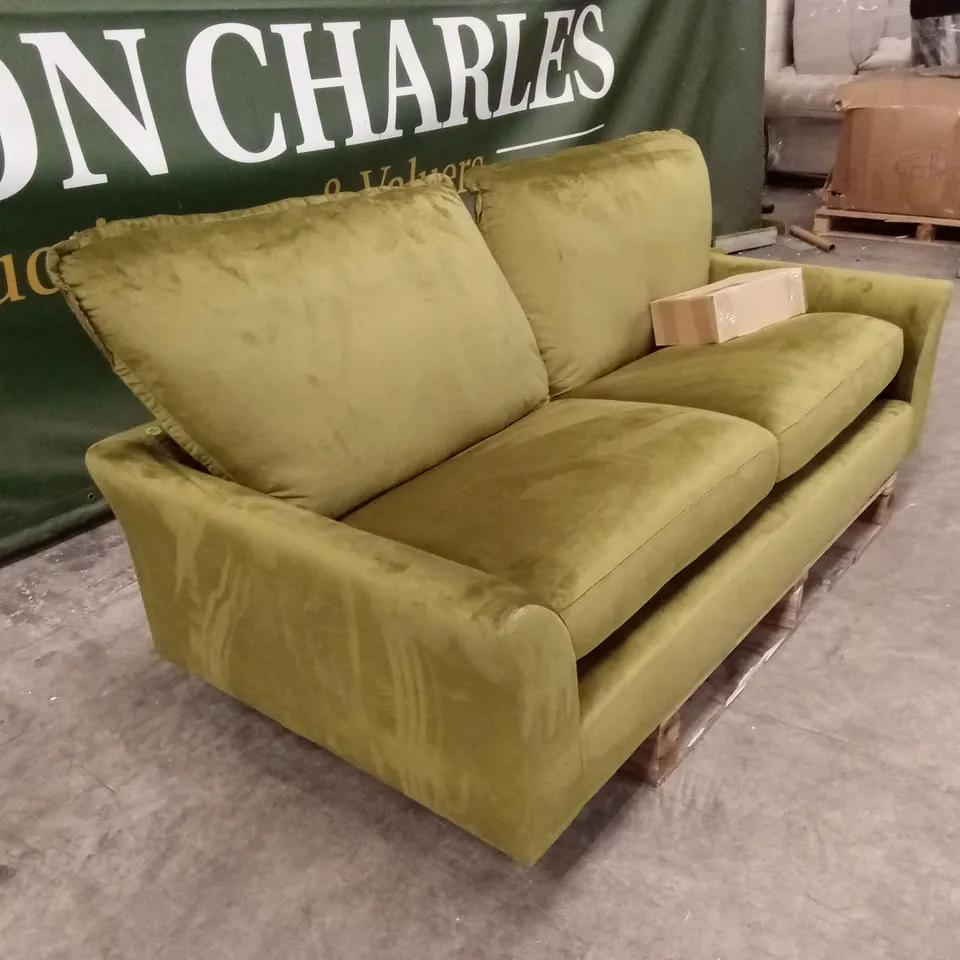 SEYMOUR 3 SEATER SOFA, OLIVE GREEN HOUSE VELVET