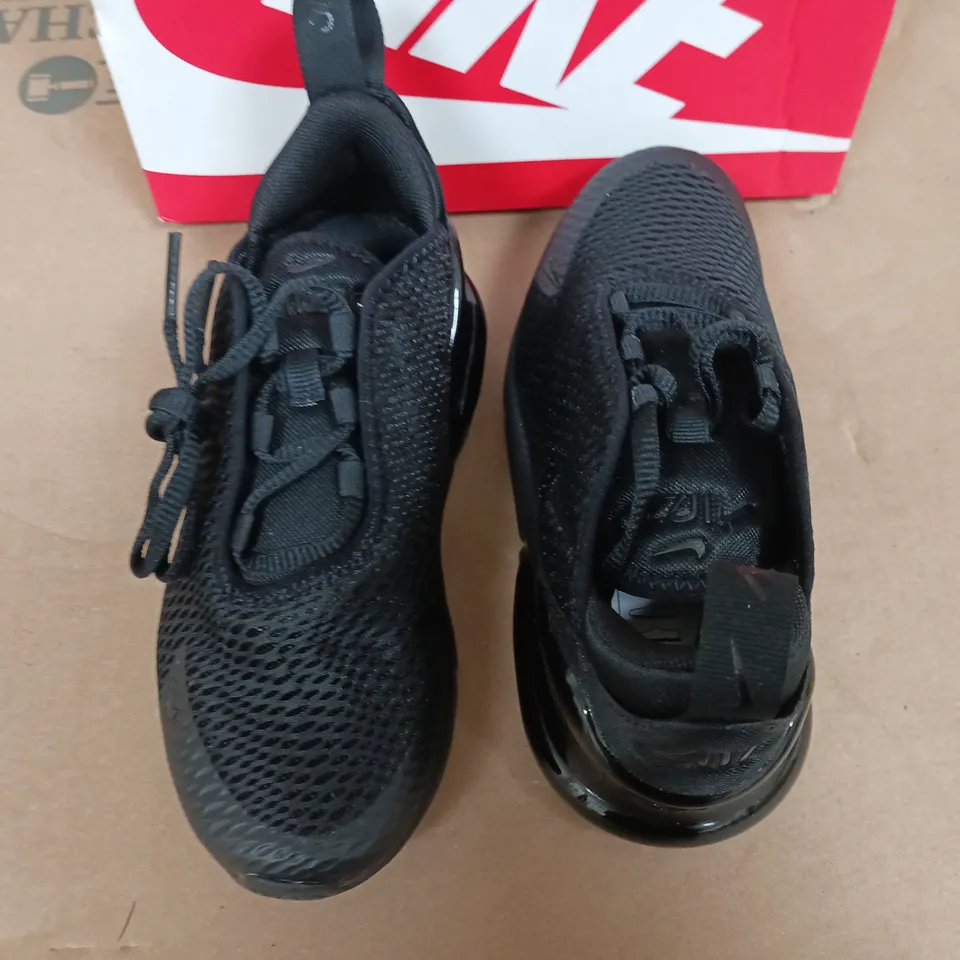 BOXED PAIR OF NIKE AIR MAX 270 PS TRAINERS IN BLACK - UK 11.5