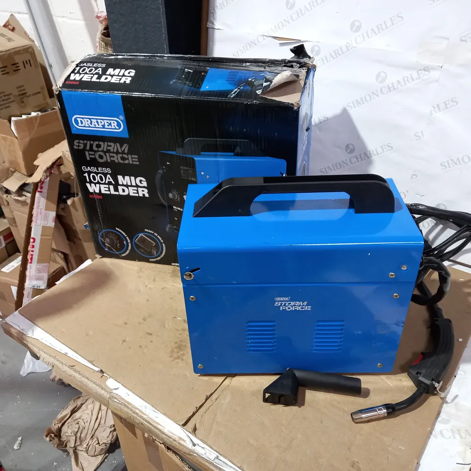 DRAPER STORM FORCE GASLESS 100A MIG WELDER