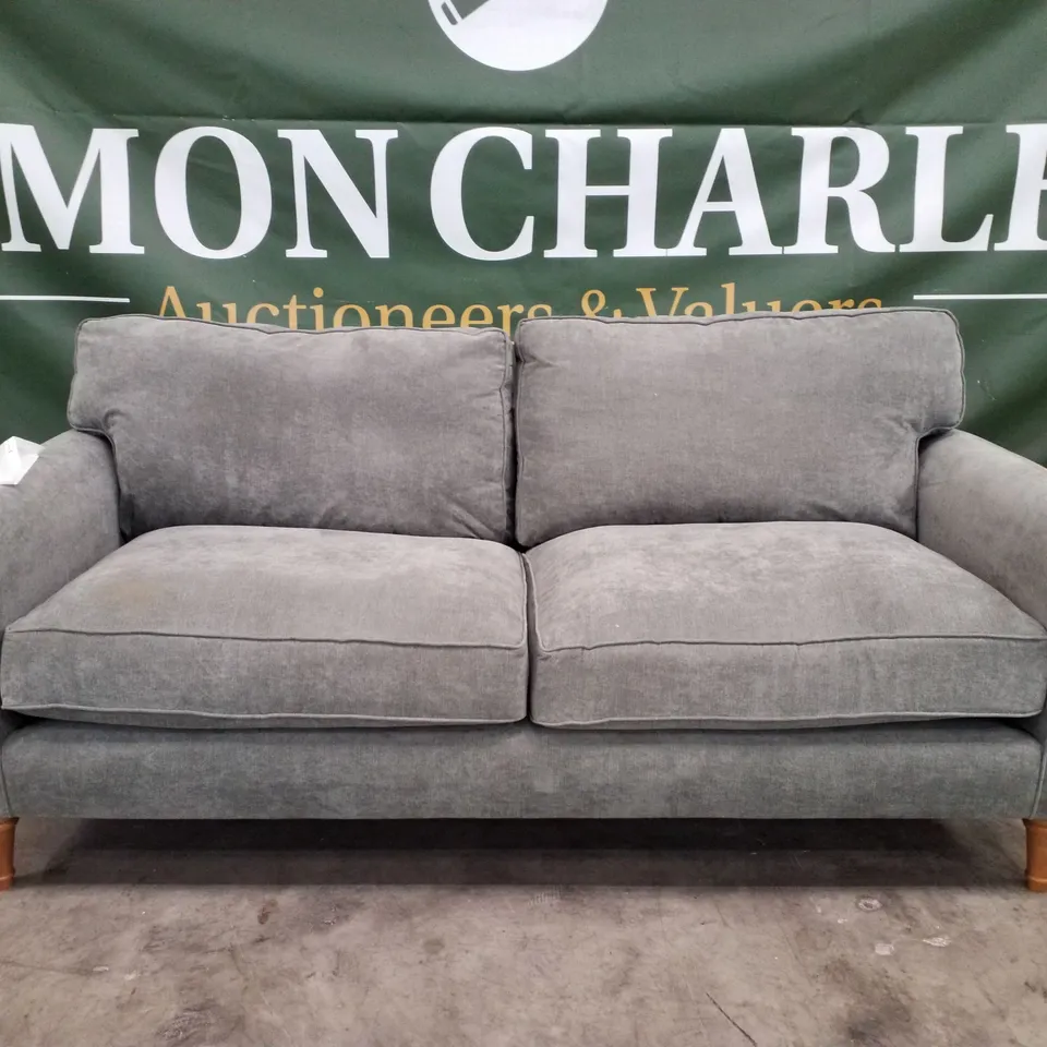 QUALITY DESIGNER 3 SEATER SOFA - GREY FABRIC