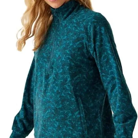 REGATTA WOMENS ORLA KIELY HALF ZIP PULLOVER FLEECE BIRDY BLUE UK SIZE 8