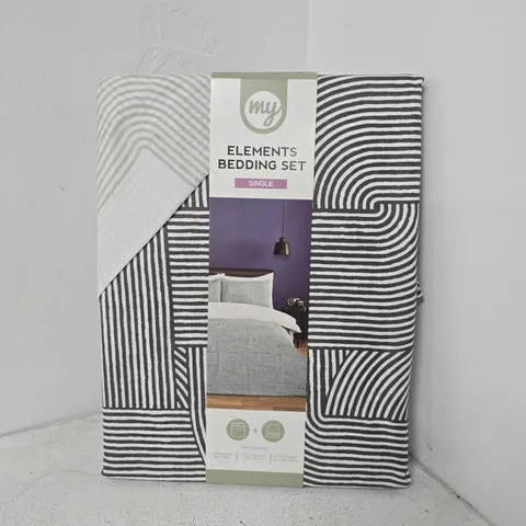 MYHOME ELEMENTS BEDDING SET BLACK - SINGLE