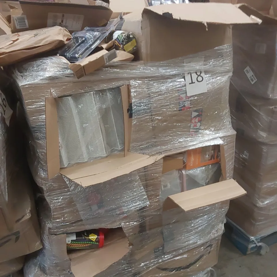 PALLET TO CONTAINING A VERY LARGE QUANTITY OF ASSORTED ITEMS INCLUDING: BLACKSPUR BUNGEE PACKS, SHED HOOKS, DUMMY CCTV CAMERA, DOOR LOCKS ECT