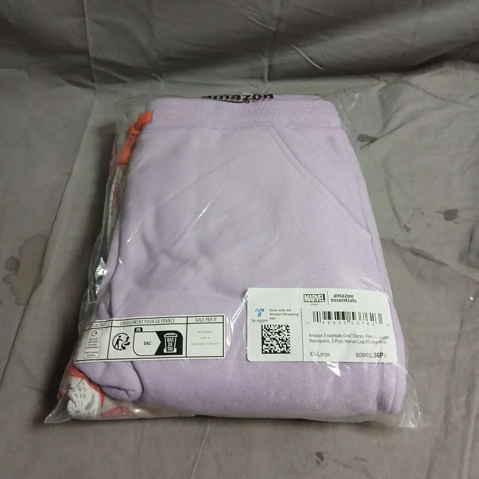 AMAZON ESSENTIALS GIRLS' DISNEY FLEECE JOGGER SWEATPANTS 2-PACK – MARVEL SPIDER-MAN, XX-LARGE