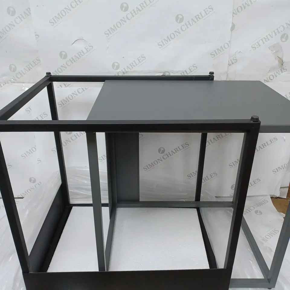 BOXED MILTON SET OF 2 STACKING TABLES 