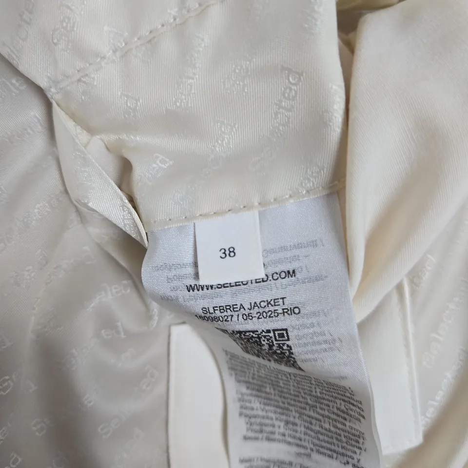 SELECTED WOMEN'S FAUX FUR JACKET – BEIGE, EU38 (UK10)