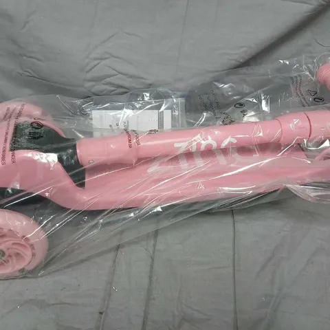 ZINC THREE WHEELED FOLDING T-MOTION SCOOTER IN PINK 
