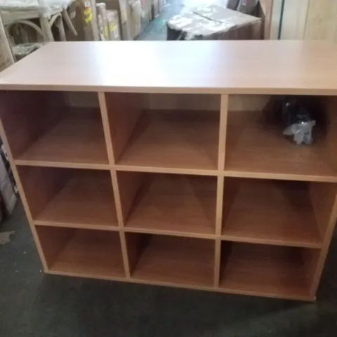 9 EXTRA DEEP BEECH MFC TRAY STORAGE UNIT WITH CASTORS 1030×453×792MM