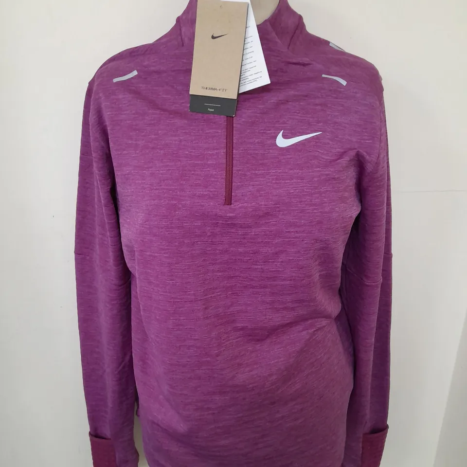 NIKE REPEL THERMA FIT MENS RUNNING TOP IN CERISE - M