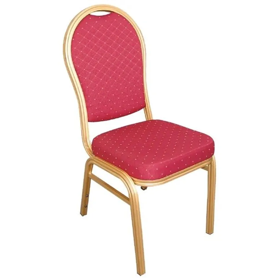 BRAND NEW BOLERO ARCHED BACK BANQUET CHAIR RED & GOLD