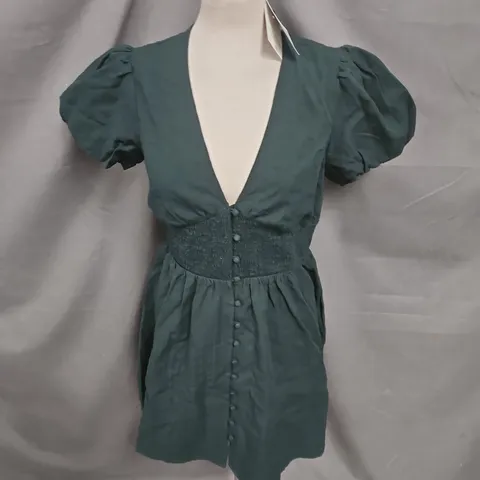 NOBODY'S CHILD ABIGAL MINI DRESS IN GREEN SIZE 10