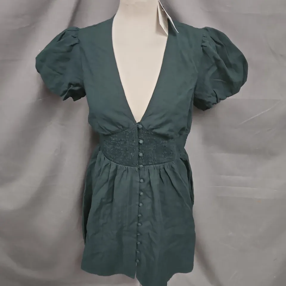 NOBODY'S CHILD ABIGAL MINI DRESS IN GREEN SIZE 10