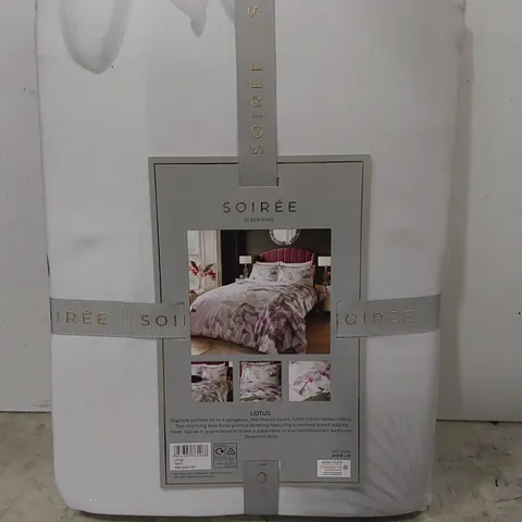 BAGGED CHRONE LILAC/WHITE 200 TC MODERN DUVET COVER SET // SIZE: KING