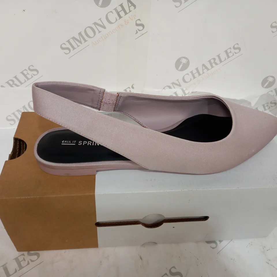 BOXED CALL IT SPRING RIRELLE PINK TINT SHOES - SIZE 8
