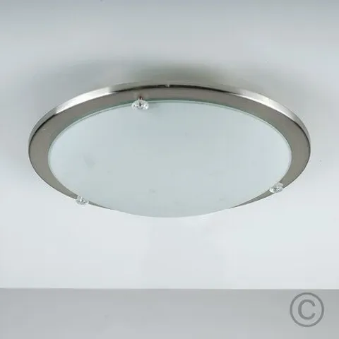 BOXED SAXBY PORTICO 1-LIGHT 30CM FLUSH MOUNT CEILING LIGHT 