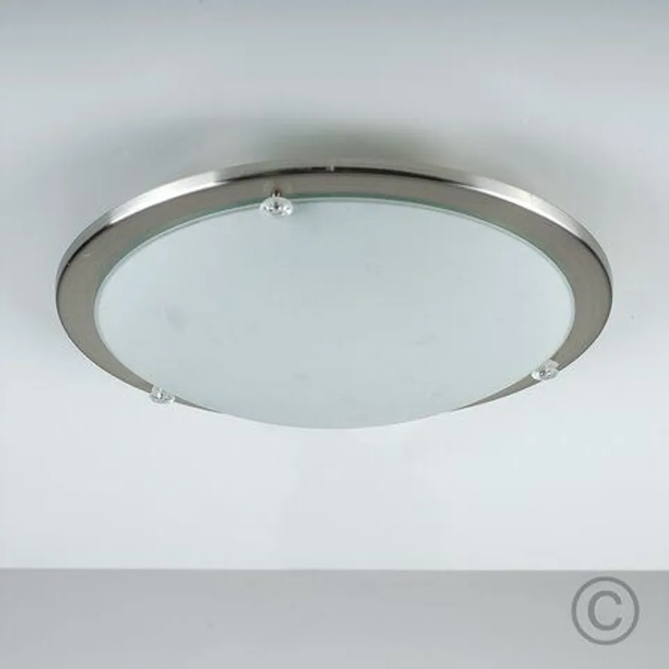 BOXED SAXBY PORTICO 1-LIGHT 30CM FLUSH MOUNT CEILING LIGHT 