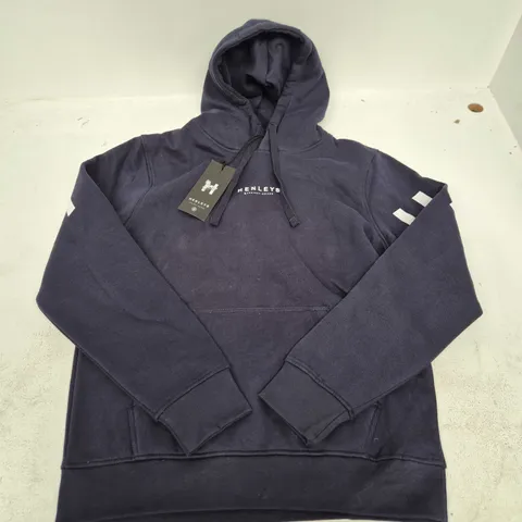 HENLEYS NAVY HOODIE - LARGE