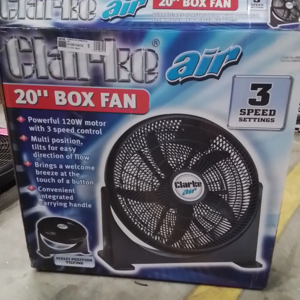 BOXED CLARKE CBF20 20" BOX FAN
