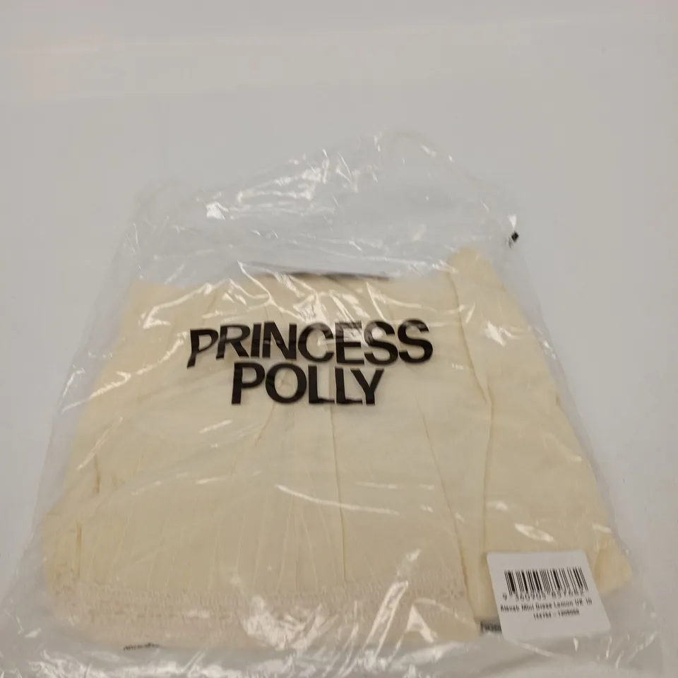 PRINCESS POLLY ALANAH MINI DRESS LEMON – UK 10